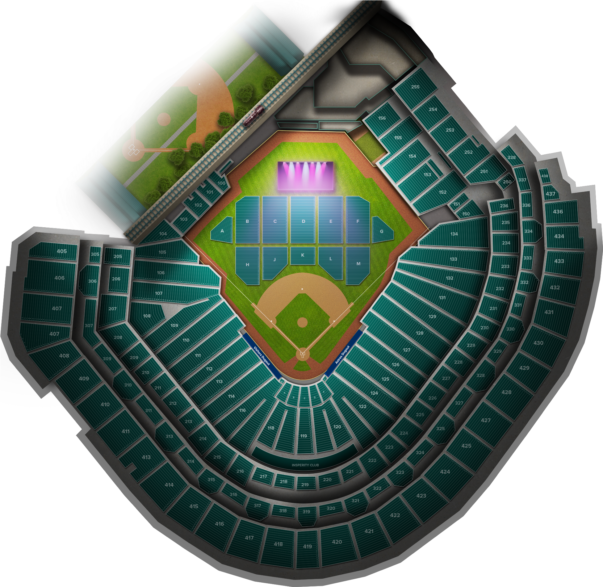 Chris Stapleton At The Eagles At Minute Maid Park Jun - Minute Maid Section 434 (2560x1936), Png Download