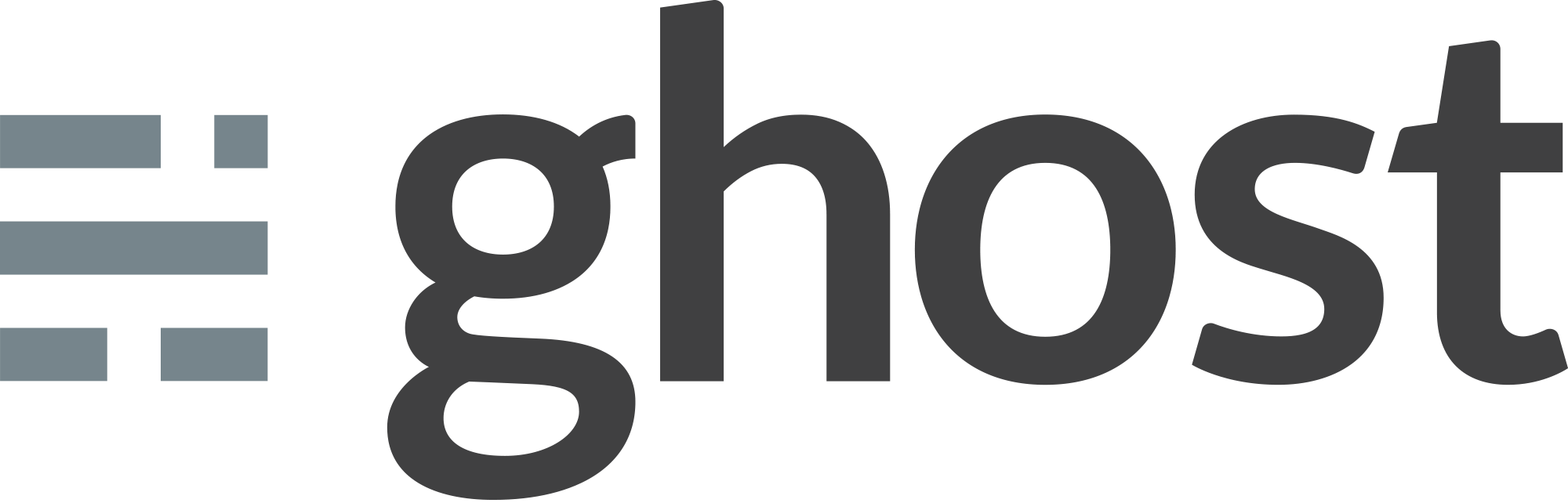 Ghost - Ghost Cms Logo (2000x642), Png Download