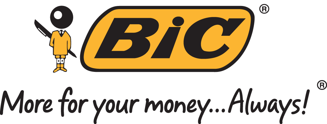 Bic Cristal Xtra Smooth Ball Pen, Medium Point , Red, - Bic Graphic Logo (1041x395), Png Download