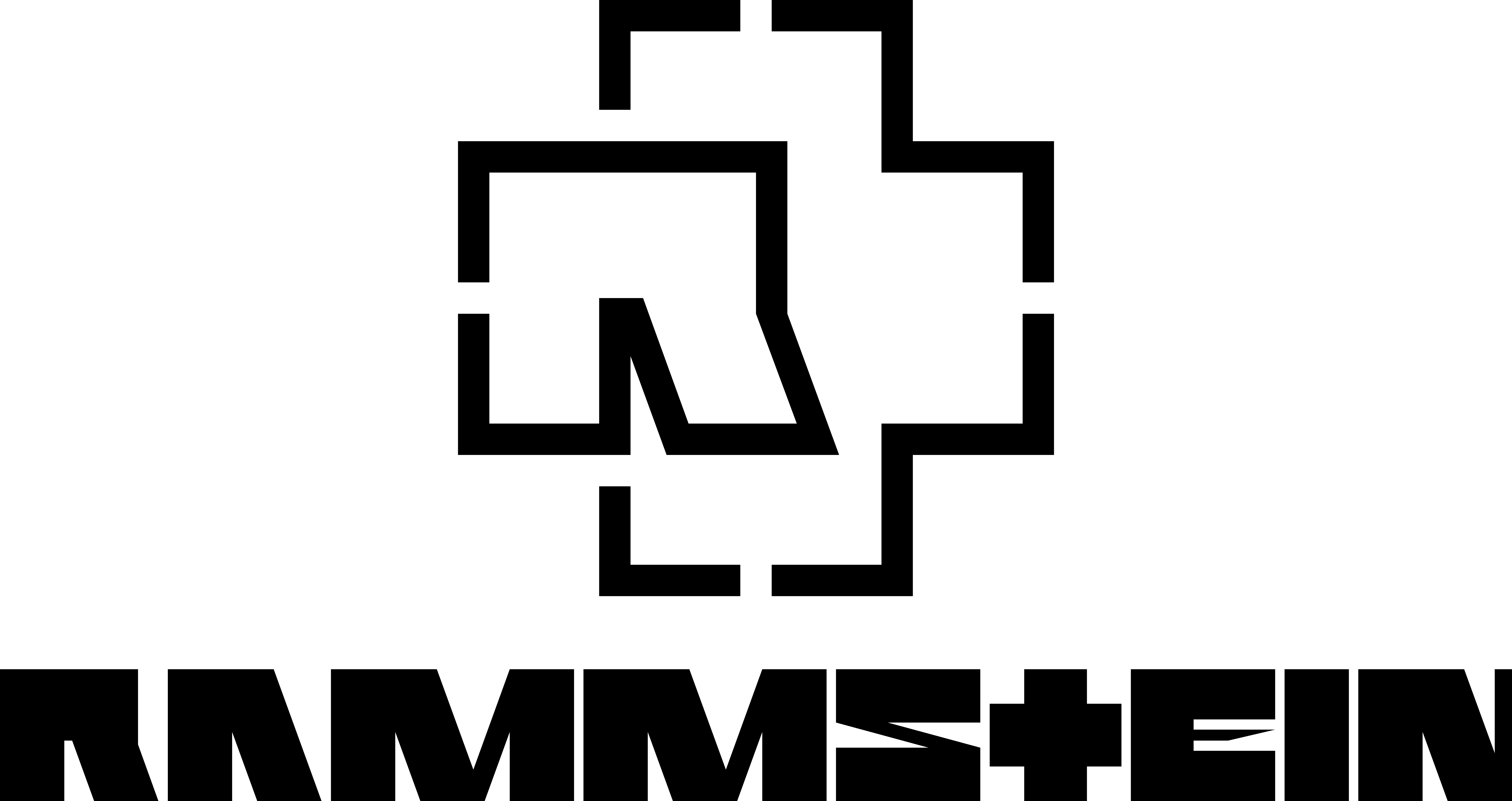 Rammstein Logos Joined - Rammstein Logo (9440x5000), Png Download