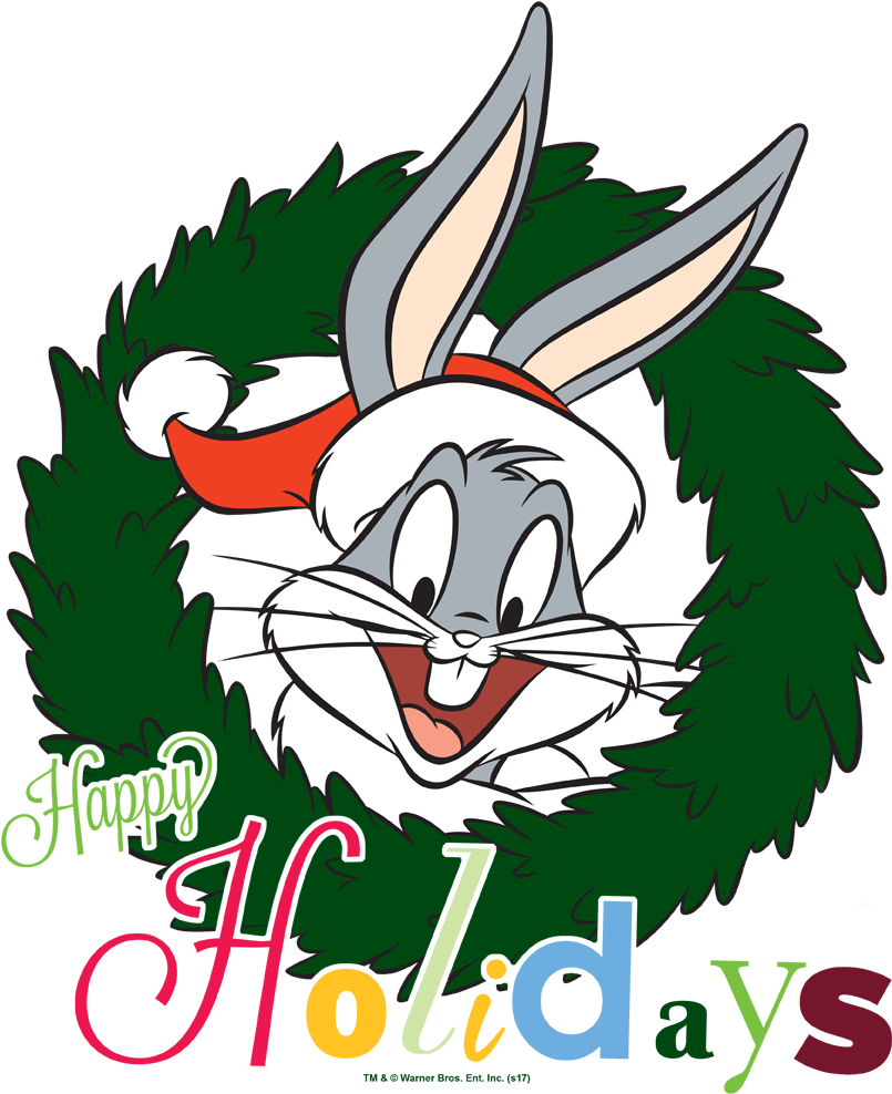 Looney Tunes Holiday Bunny Men's Regular Fit T-shirt - Illustration (850x1124), Png Download