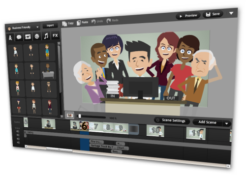 Goanimate's New Business Friendly Theme - Goanimate Business Friendly (500x356), Png Download