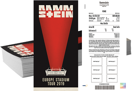 Rammstein Ticket - Rammstein (506x317), Png Download