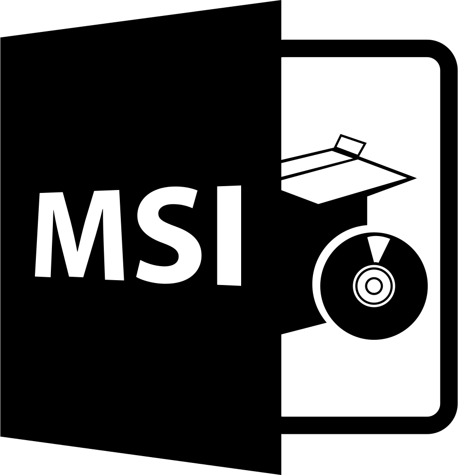 Msi File Format Symbol Comments - Powerpoint Logo Black And White (944x980), Png Download