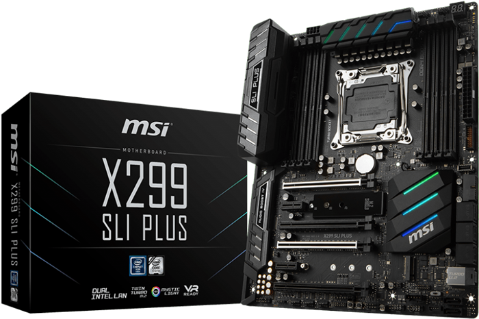 Multifunctioning Motherboards - Msi X299 Sli Plus (800x500), Png Download