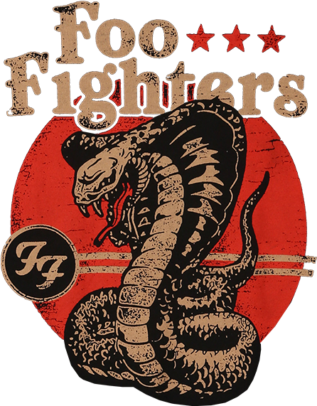 T-shirt-foo Fighters-snake T-shirt Rfe Mc010 (500x666), Png Download