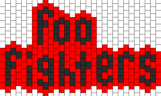 Foo Fighters Bead Pattern - Cross-stitch (629x377), Png Download