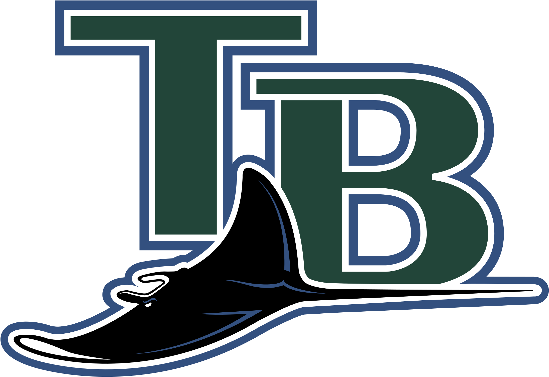 Tampa Bay Devil Rays Logo Png Transparent - Tampa Bay Rays Old Logo (2400x2400), Png Download