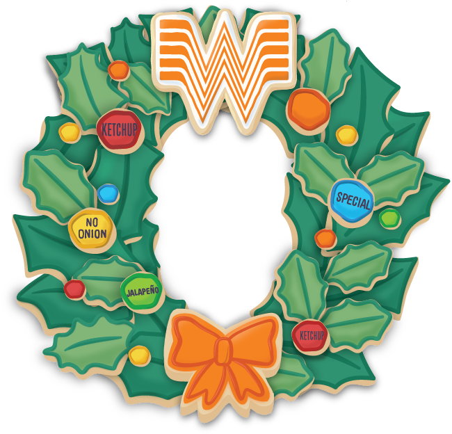Wat 16110 Cookie Wreath 2 (688x645), Png Download