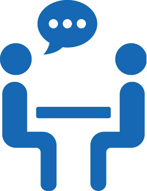 One On One Discussion - One On One Icon (489x632), Png Download