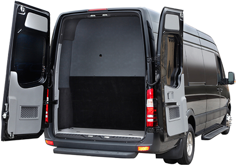 Sprinters / Vans - Sprinter 2017 Back Open (867x350), Png Download
