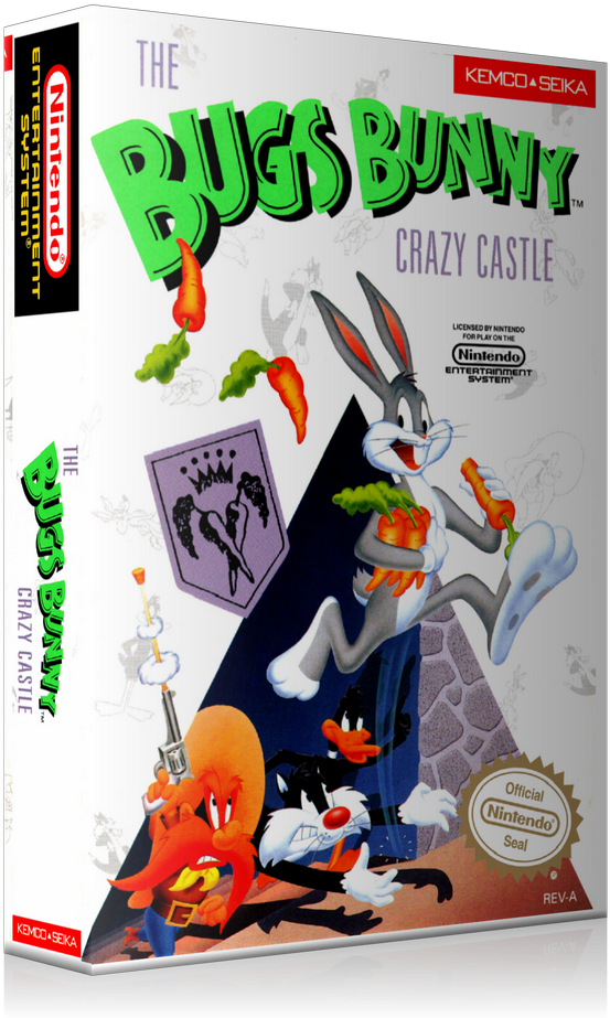Nes Bugs Bunny In Crazy Castle Retail Game Cover To - Nintendo Bugs Bunny Crazy Castle (800x960), Png Download