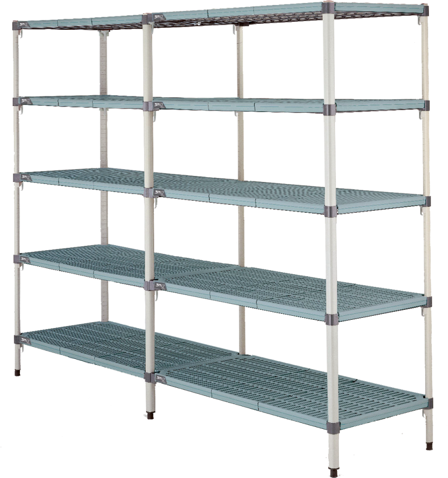 Metromax Q® Polymer Shelving Unit 42" X 18" (w) - Plastic Metro Rack (913x1000), Png Download