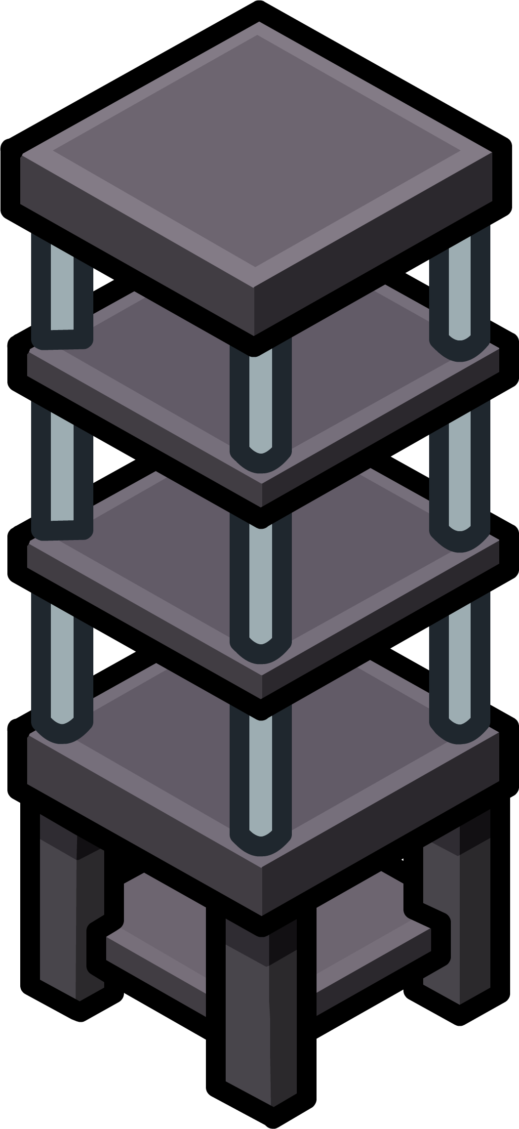 Multi Shelves Icon - Club Penguin Torre De Estantes (1051x2285), Png Download