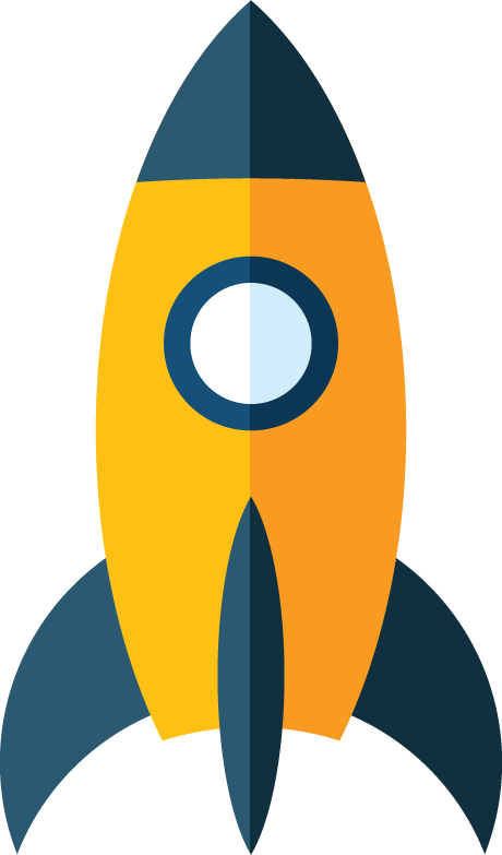 Spaceship Png Pic - Rocket Flat Design Png (460x783), Png Download