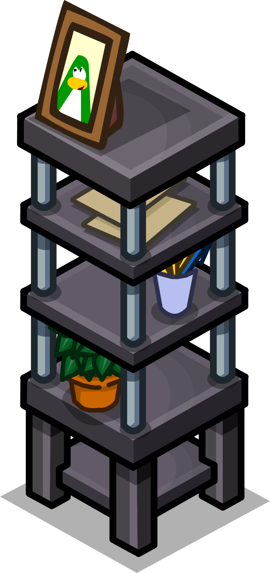 Multi Shelves Sprite 004 - Cartoon (1023x2169), Png Download