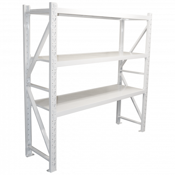 W 78" X D 24" X H 96" - Heavy Duty White Shelving (600x600), Png Download