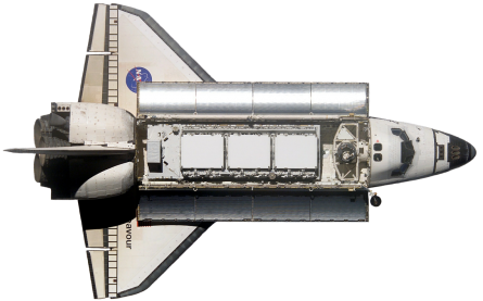 Space Space Station,clouds,space - Shuttle Space Png (500x329), Png Download