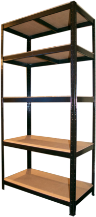 Allpurposa 5 Tier Steel Storage Rack - Slotted Angle Bar Shelves (320x480), Png Download