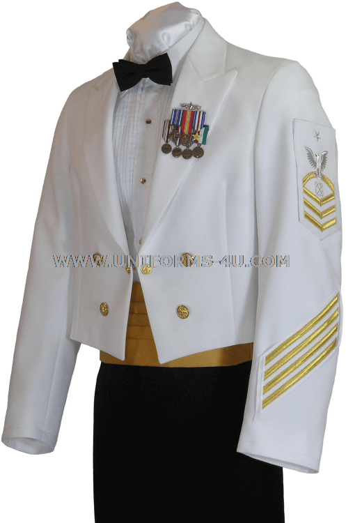 Navy Chief Dinner Dress Whites (497x750), Png Download