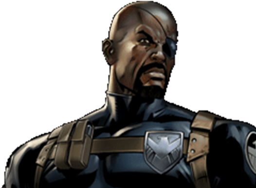 Nick Fury - Nick Fury Marvel Avengers Alliance (553x426), Png Download