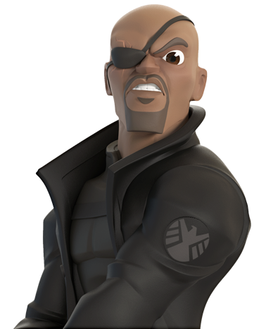Nick Fury - Disney Infinity (378x467), Png Download
