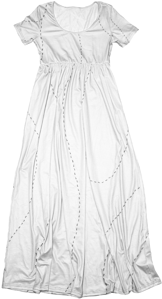 Ant Invasion Maxi Dress In White - Dress (1024x1024), Png Download