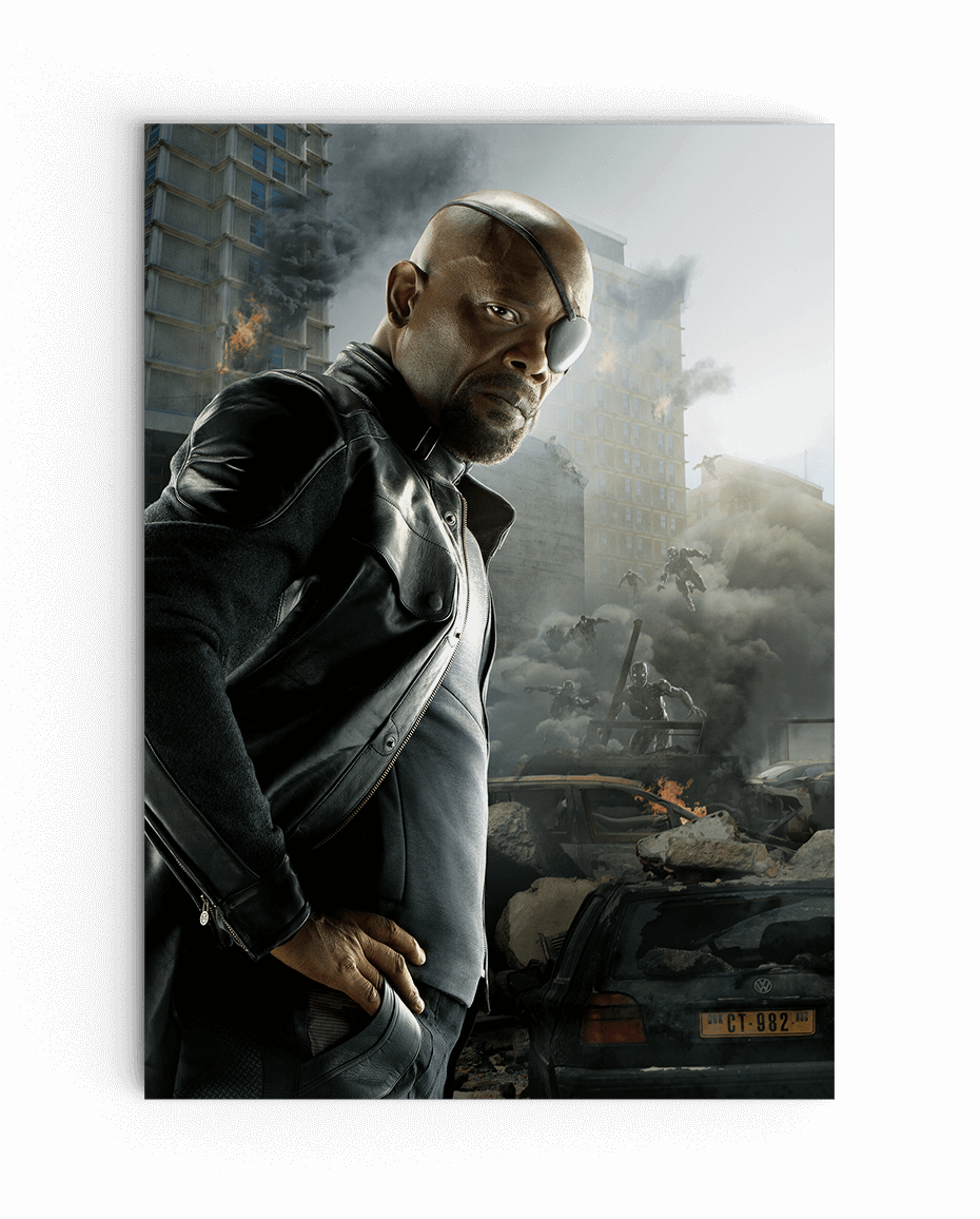 Avengers Age Of Ultron Nick Fury Poster (930x1156), Png Download