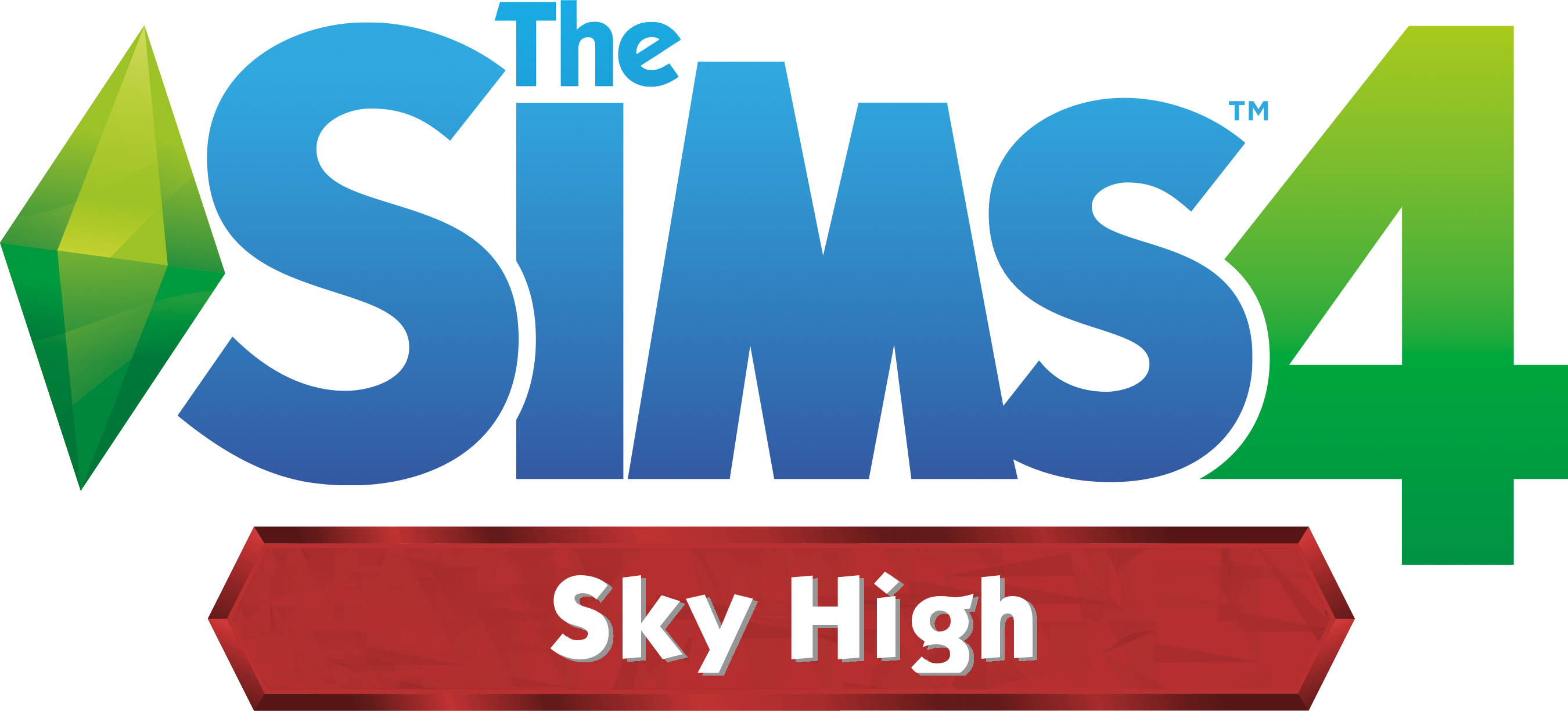 The Sims 4 Sky High - Sims 4 Get Famous Logo (2700x1225), Png Download