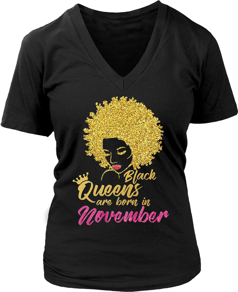 Queens Are Born In November Birthday T-shirt - Queens Are Born In March T Shirt (1000x1000), Png Download