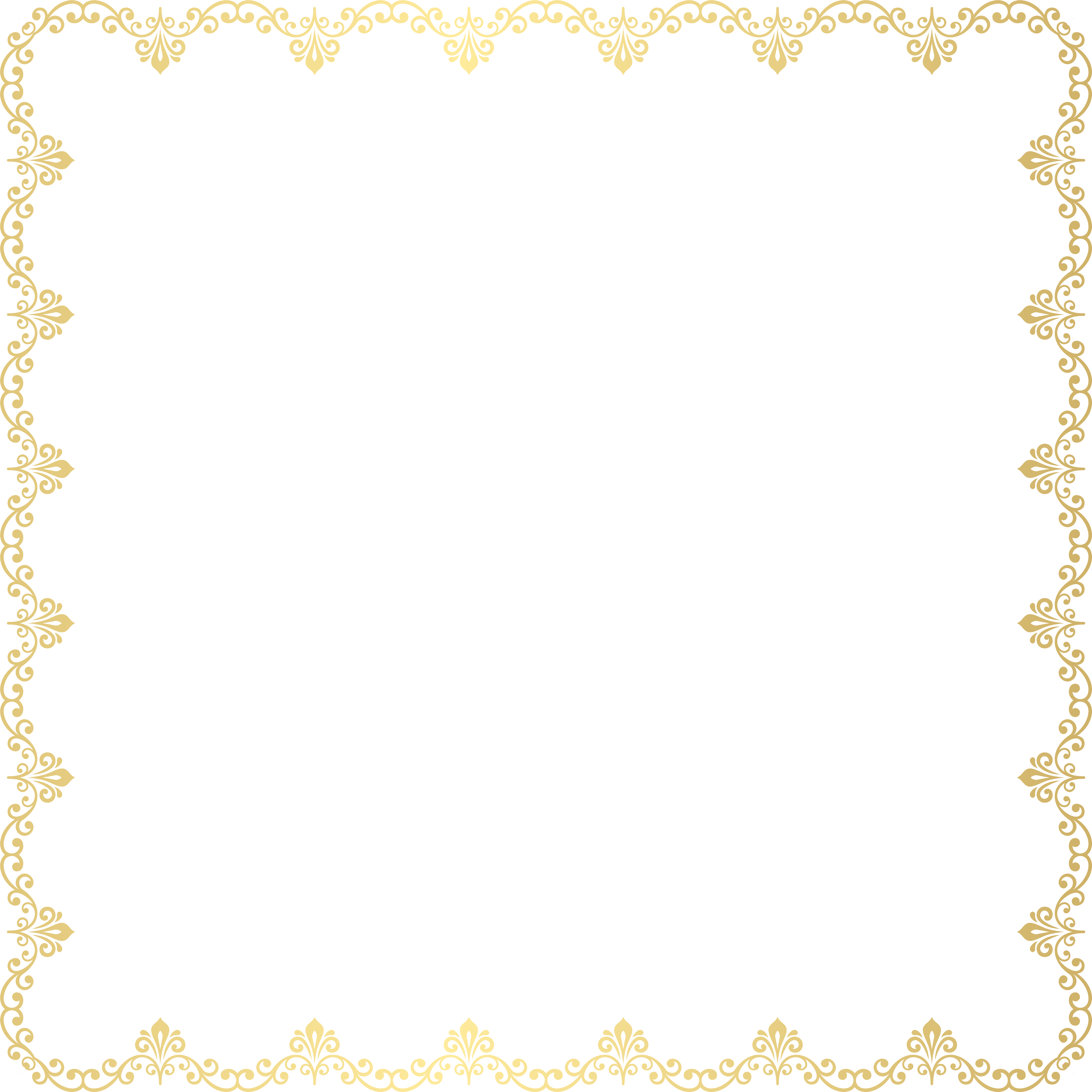 Deco Frame Border Transparent Png Clip Art Image (8000x8000), Png Download