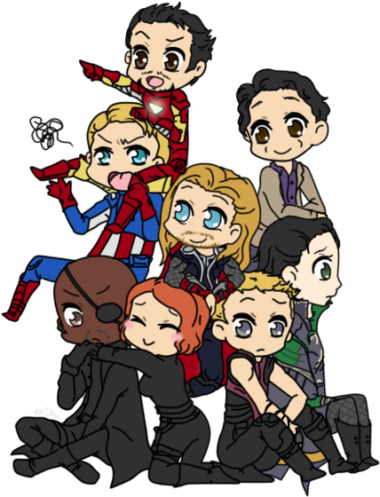 Nick Fury, Avengers, & Loki - Avengers Birthday Scenario (500x607), Png Download