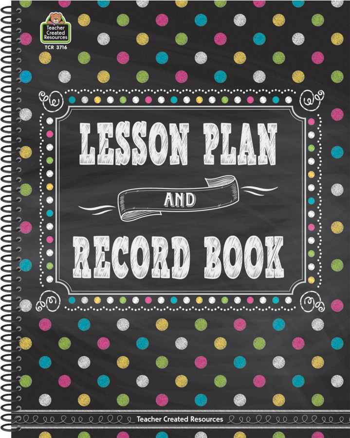 Tcr3716 Chalkboard Brights Lesson Plan And Record Book - Lesson Plan And Record Book (900x900), Png Download