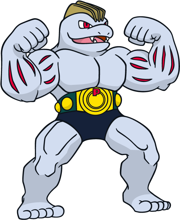 Machoke Pokemon Character Vector Art - Shiny Machoke (800x800), Png Download