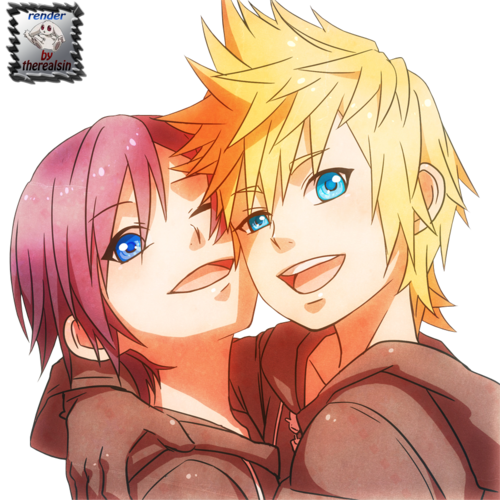 Kingdom Hearts, Roxas, And Xion Image - Kingdom Hearts Xion X Roxas (500x500), Png Download