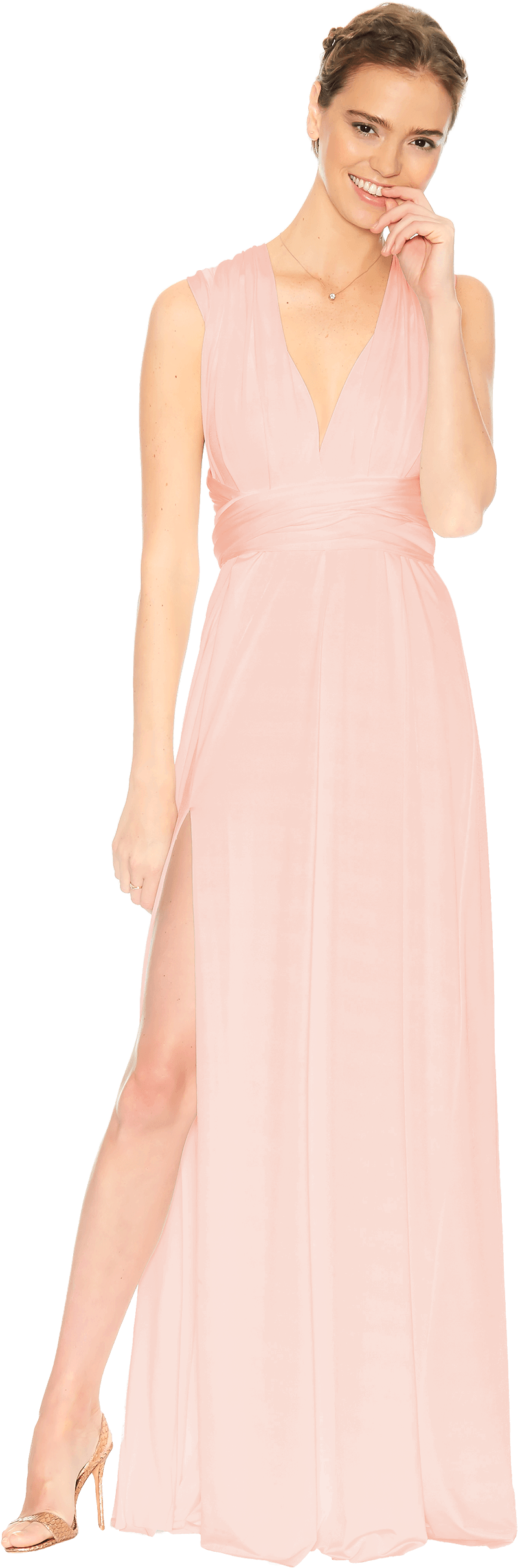 Two Birds Slit Dress (1440x2559), Png Download