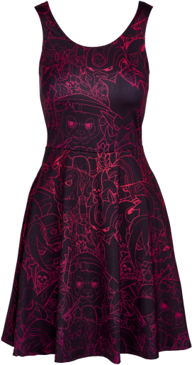 Cute But Deadly Skater Dress - Dress (550x550), Png Download