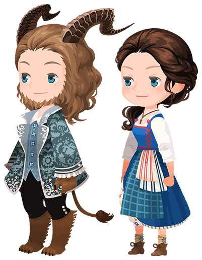 Khinsider On Twitter - Kingdom Hearts Beauty And The Beast (401x516), Png Download
