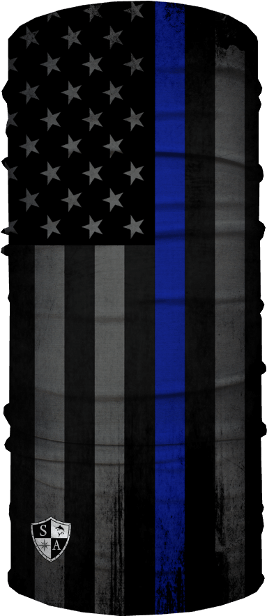 Thin Blue Line Flag - Blackout American Flag (1000x1000), Png Download