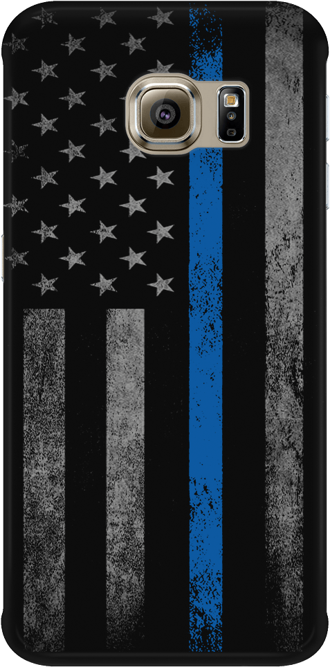 Thin Blue Line Flag Cellphone Case - Mobile Phone Case (1024x1024), Png Download