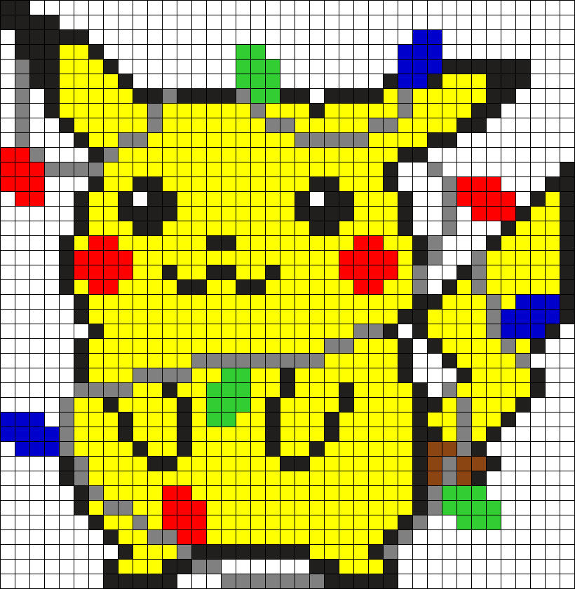 Christmas Lights Pikachu Perler Bead Pattern / Bead - Christmas Pokemon Hama Beads (820x841), Png Download