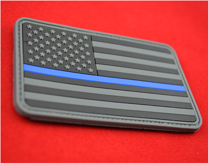 Thin Blue Line (412x517), Png Download