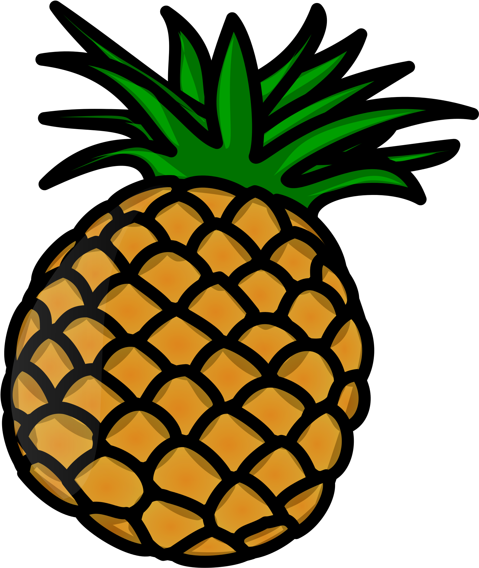 Tux Paint Pineapple - Pineapple Clip Art (1024x1024), Png Download