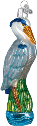 Blue Heron Christmas Ornament - Old World Christmas Great Blue Heron Ornament (480x480), Png Download