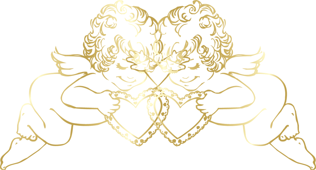 Angel Clipart Decorative - Transparent Gold Angels (1200x645), Png Download