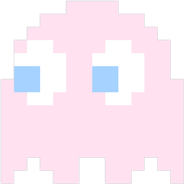 Pac Man Pacman Pink Pinky Ghost Cute Kawaii Icon Overla - Pacman Blinky (720x646), Png Download