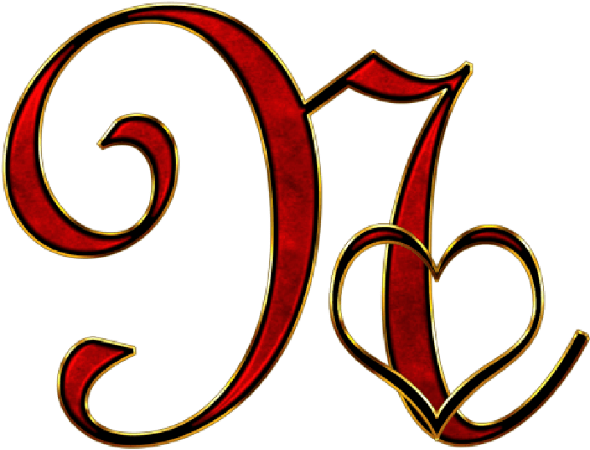 Letter N With Heart (500x381), Png Download