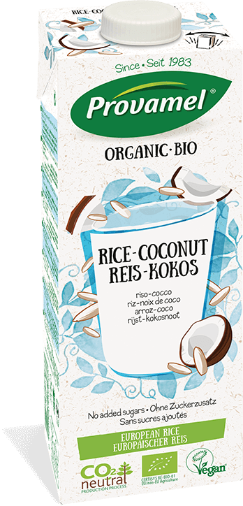 Rice With Coconut Drink - Provamel Coconut Rice Milk Choco Bio 1l (348x724), Png Download