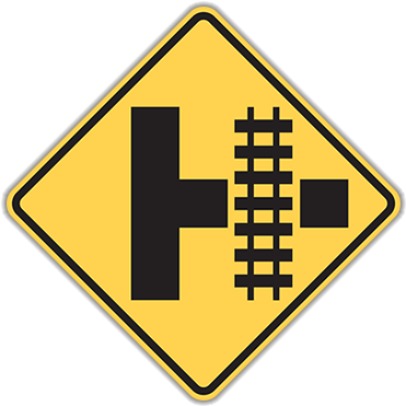 W10-3 Railroad Advance Warning - Railroad Crossing Sign (400x400), Png Download