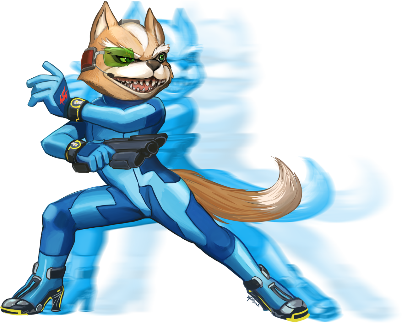 >zero Suits >star Fox Zero It Was Bound To Happen, - Cartoon (1280x1031), Png Download